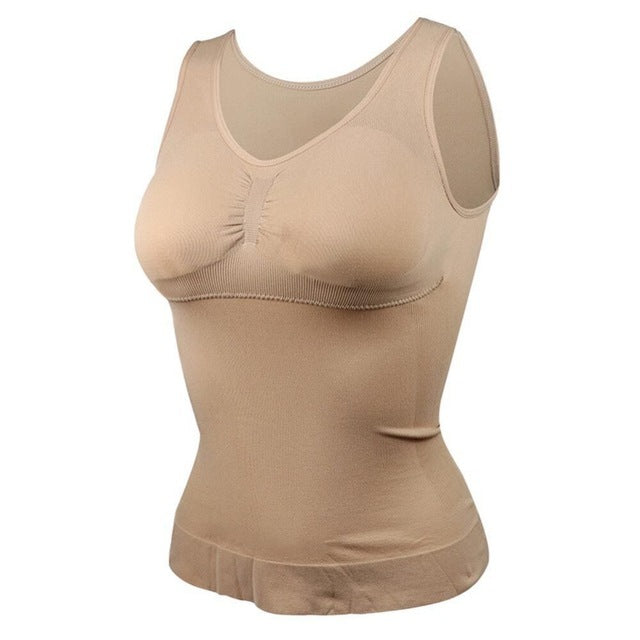 Women's Seamless Shaping Tank with Built-In Bra